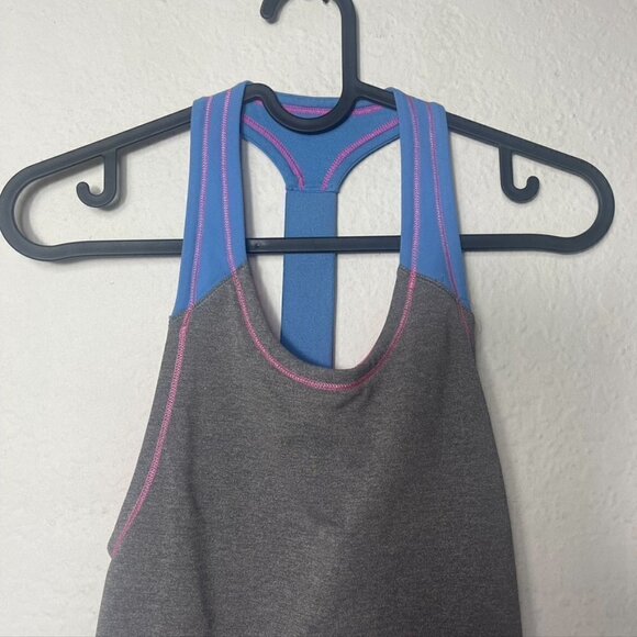 ivivva Tri Color Get Loud Racerback Built In Bra Top Size 10 - Picture 2 of 5
